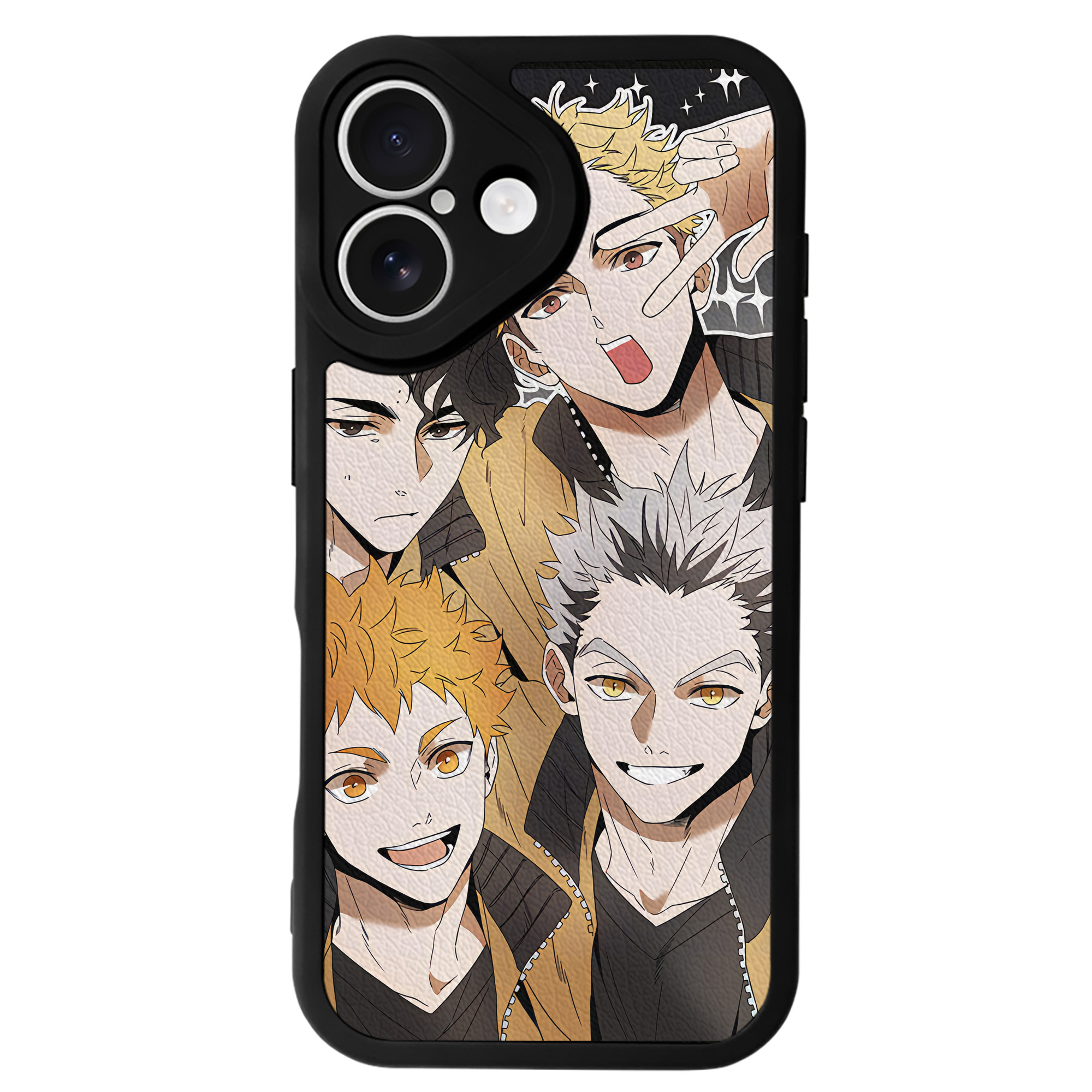 （画像用） ハイキュー!! Haikyu!! 【iPhone 16シリーズ対応】シリコンスマホケース（レザー調） 材質：シリコン
